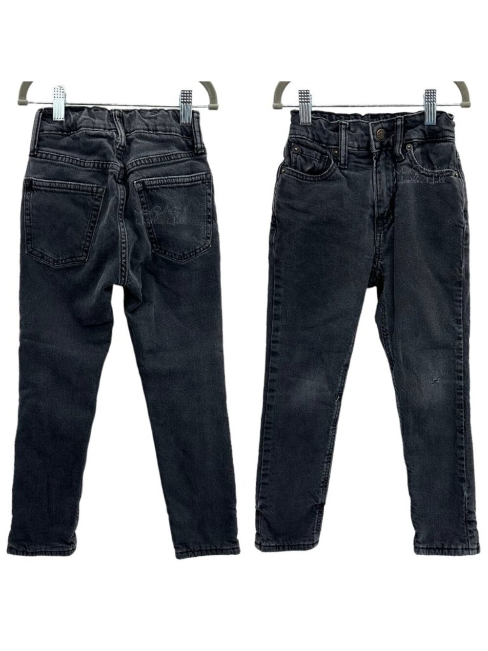Gap Kids Fleece-Lined Black Easy Taper Jeans Size 6 Slim